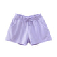 Girls Solid Cotton Casual Summer Shorts