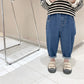 Baby Loose Denim Jeans - Solid Color Spring Autumn Pants