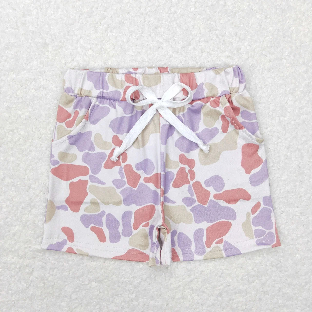 Toddler Boys Camo Pocket Shorts - Elastic Waist Summer Pant