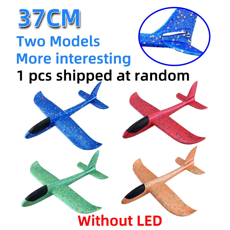 Foam Plane Glider Toy - 33/50CM Hand Throw Outdoor Airplane