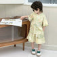 Boys Tang Style Hanfu Set - Short Sleeve Two-Piece Summer Outfit