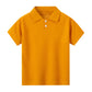 Kids Solid Color Polo Shirt Set - Short Sleeve Lapel Sports Top