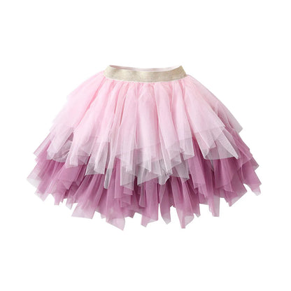 Girls Layered Mesh Ballet Tutu Skirt - Party Dance Style