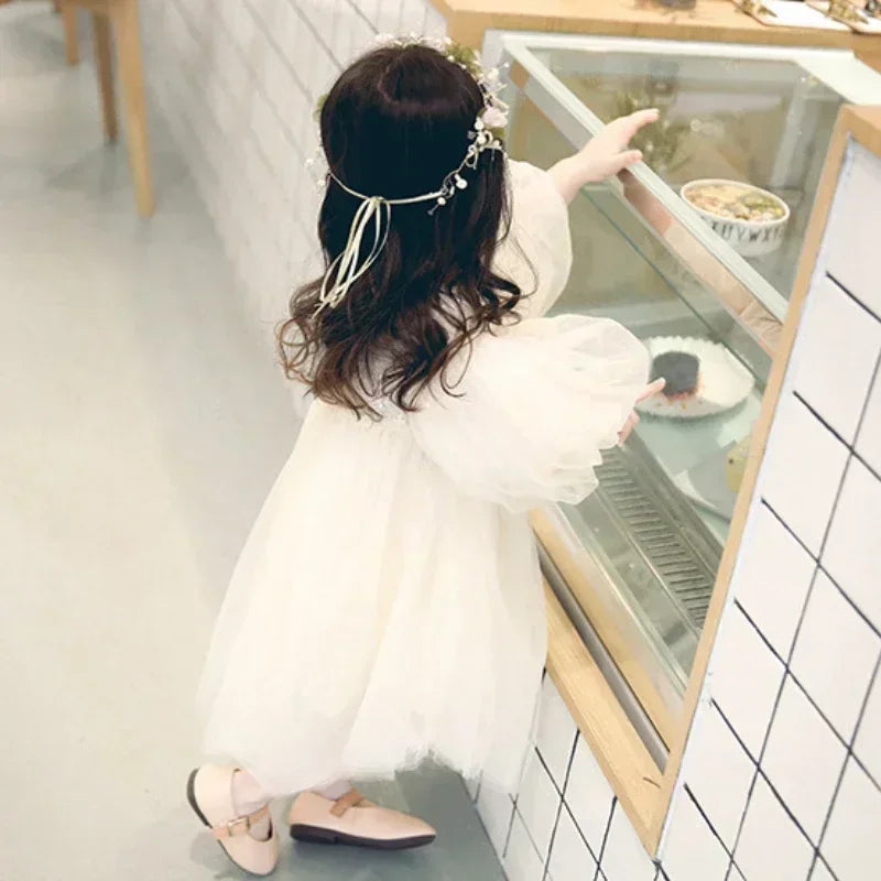 Girls Spring Lace Princess Dress - Sweet Everyday Style
