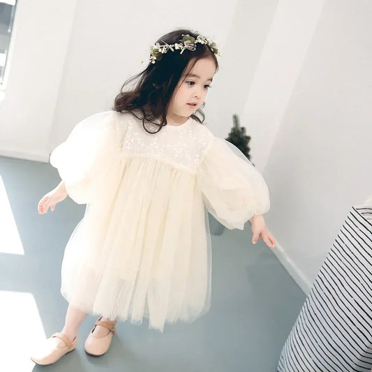 Girls Spring Lace Princess Dress - Sweet Everyday Style