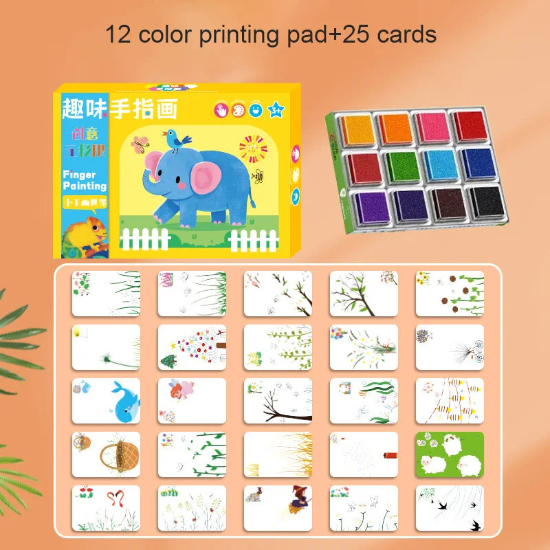 Kids Fingerprint Ink Creative Drawing Game