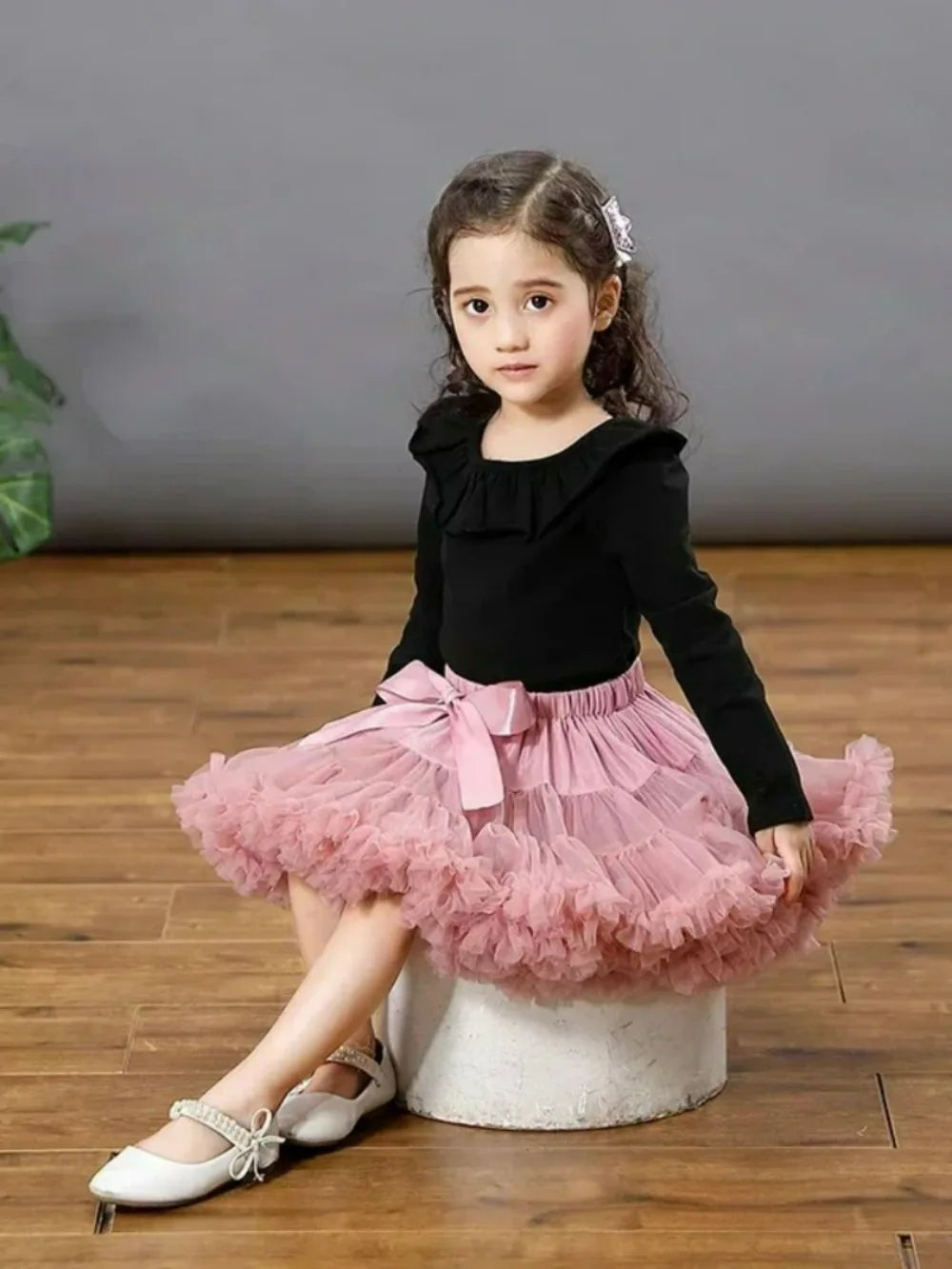 Girls Fluffy Tulle Tutu Skirt for Parties and Ballet