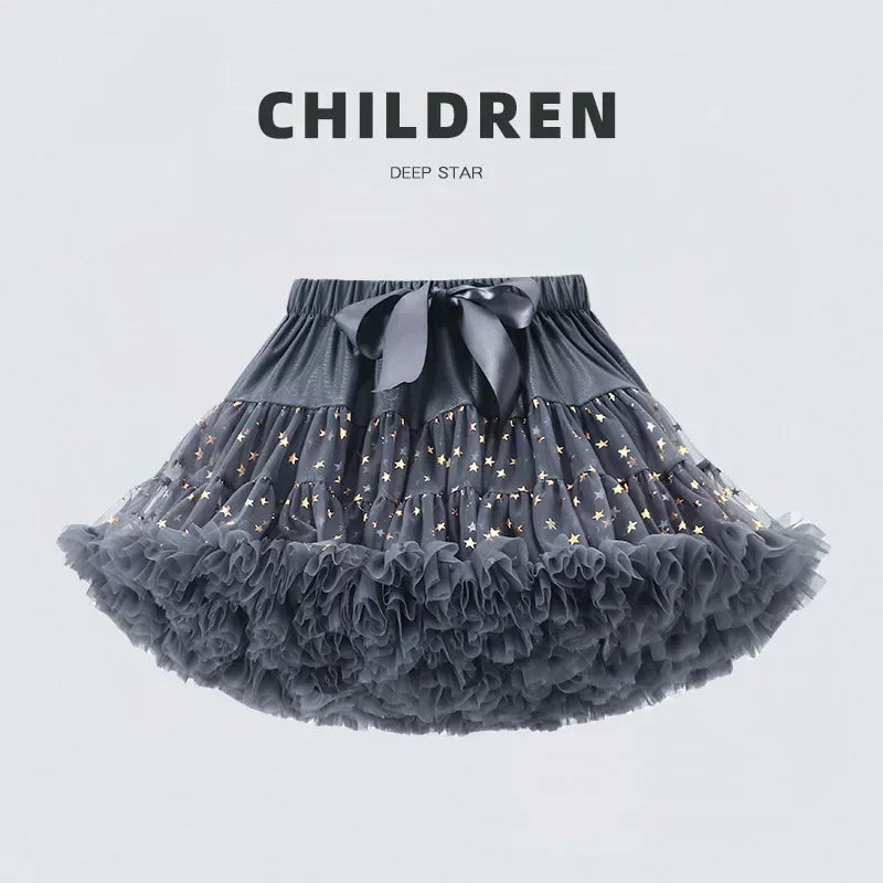 Girls Fluffy Tulle Tutu Skirt for Parties and Ballet