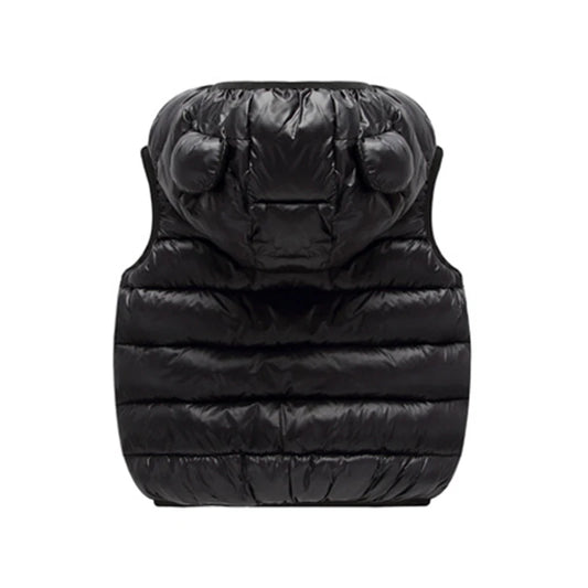 Kids Hooded Down Vest with Ears - Warm Autumn Winter Waistcoat