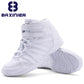 Girls White High Top Cheer Shoes - Lightweight Training Sneakers