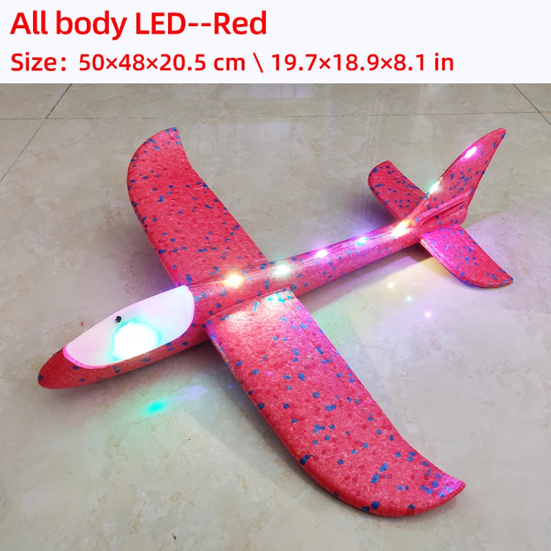 Foam Plane Glider Toy - 33/50CM Hand Throw Outdoor Airplane