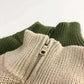 Kids Striped Half-Zip Pullover - Stand Collar Autumn Sweater