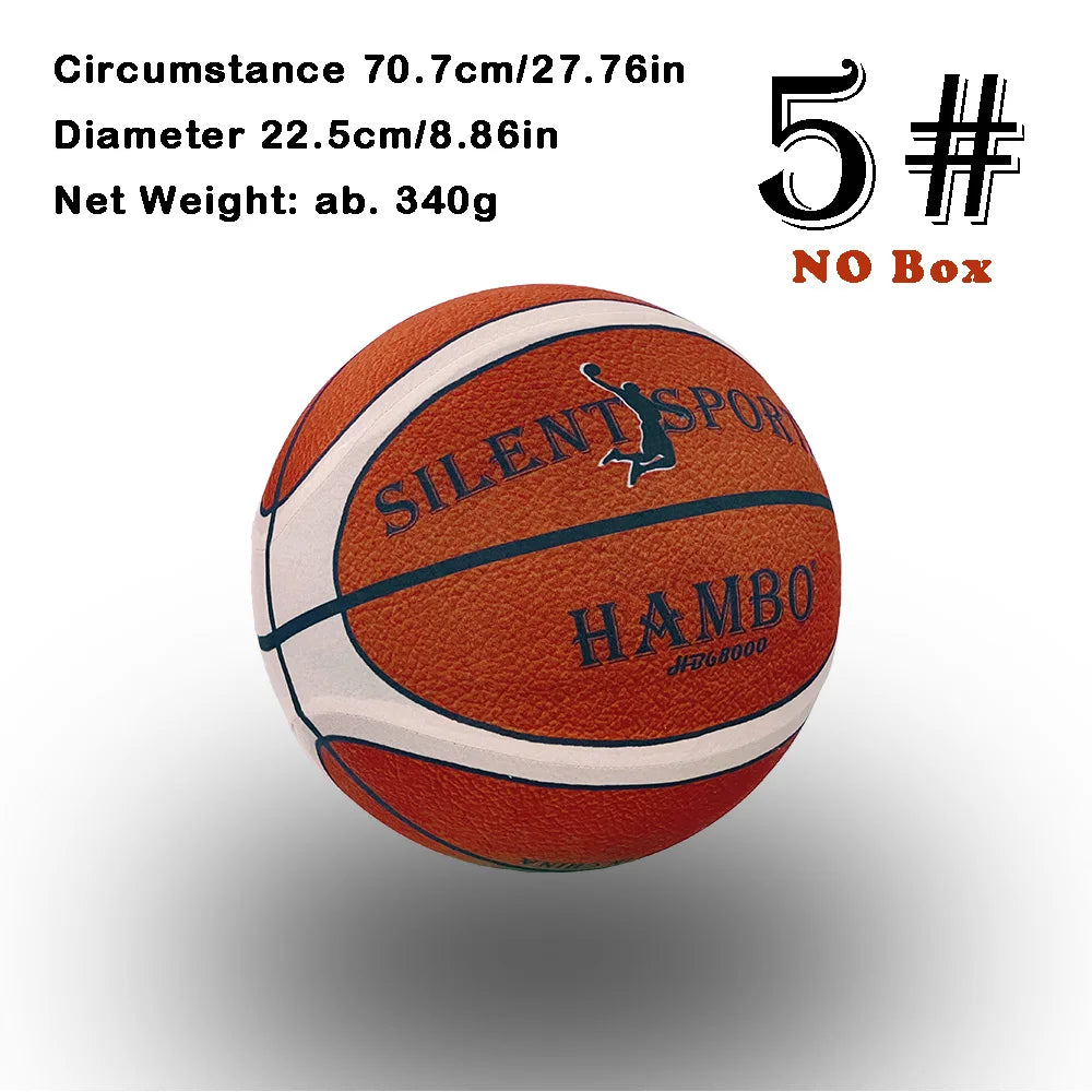 Silent Indoor Basketball With Cover - PU Foam Quiet Dribble Ball