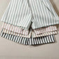 Kids Striped Cotton Blend Shorts - British Style Casual Pants