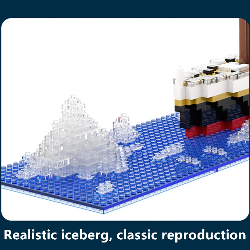 Titanic Iceberg Cruise Ship Building Blocks Set - Micro Brick Model