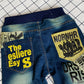 Kids Skinny Denim Trousers - Elastic Waist Sports Bottoms