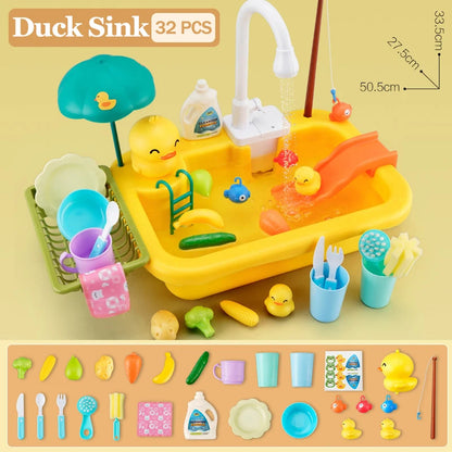 Running Water Kitchen Sink Pretend Play Toy