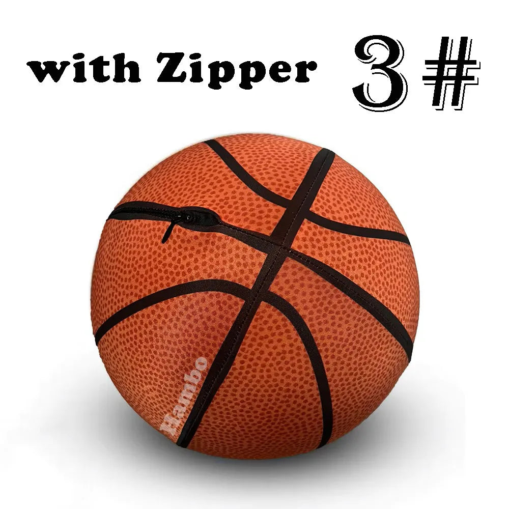 Silent Indoor Basketball With Cover - PU Foam Quiet Dribble Ball