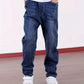 Boys Skinny Denim Jeans - Elastic Waist Casual Trousers