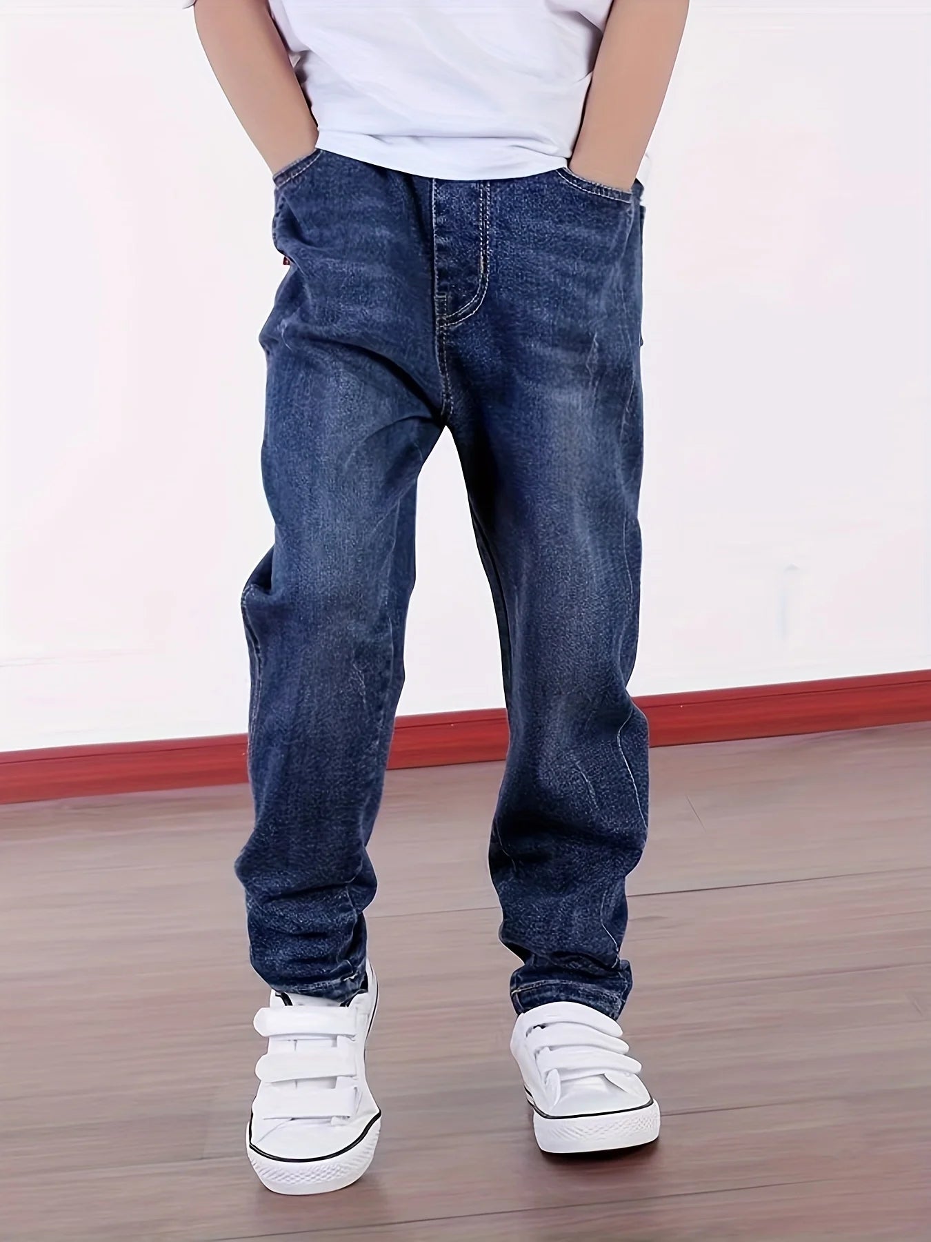 Boys Classic Denim Jeans - Slim Casual Bottoms for Kids
