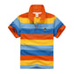 Boys Printed Polo Shirt - Cotton Blend Short Sleeve Lapel Top