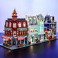 City Corner Coffee Shop Micro Blocks - Street View Architecture Set