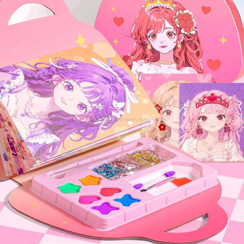 Princess DIY Makeup Coloring Art Set