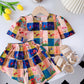Girls Bubble Sleeve Shirt and Wide Leg Pants Set