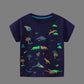 Boys Luminous Dinosaur T-Shirt - Cotton Animal Graphic Tee