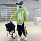 Boys Hooded Sweatshirt Suit - Casual Two-Piece Top and Pants Set