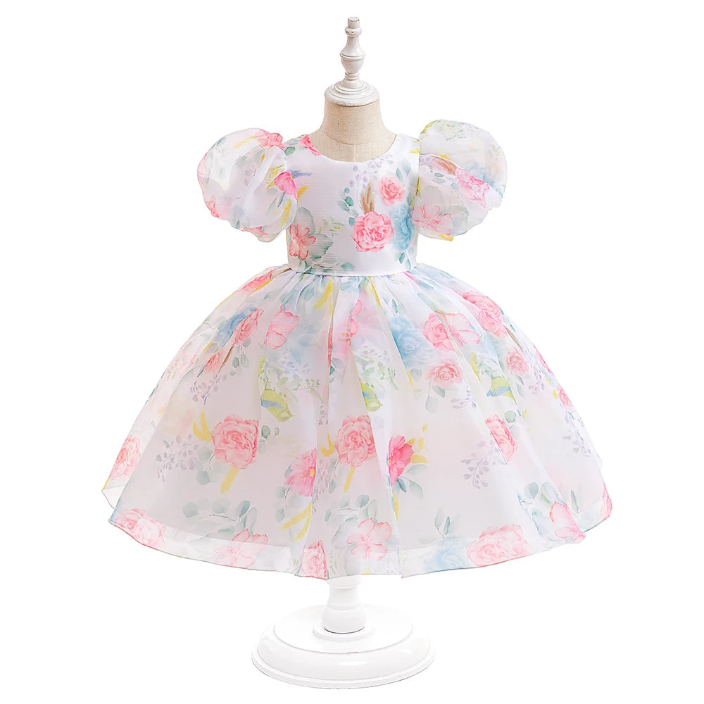 Girls Lace Tulle Pageant Gown - Flower Bridesmaid Dress