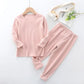 Kids Thermal Underwear Set - Striped Warm Winter Base Layer
