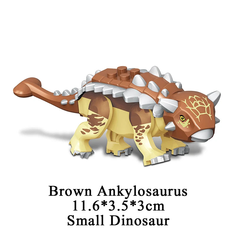 Jurassic Dinosaur Building Blocks Set - Raptor and T-Rex Figure Bricks