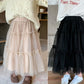 Girls Gauze Mesh Fluffy A-Line Skirt
