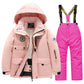 Kids Waterproof Windproof Ski Suit - Warm Snow Play Coat