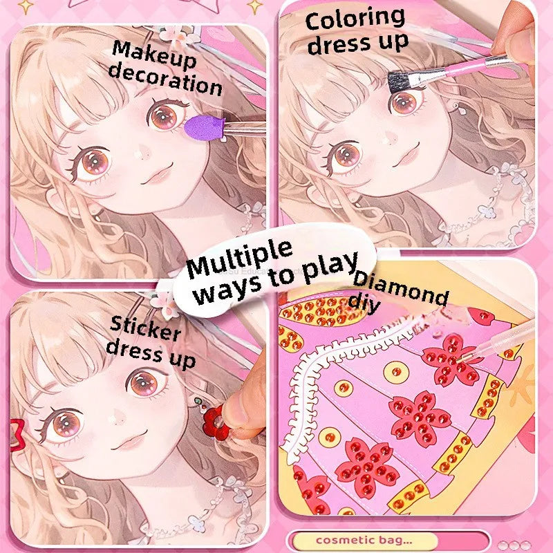 Princess DIY Makeup Coloring Art Set