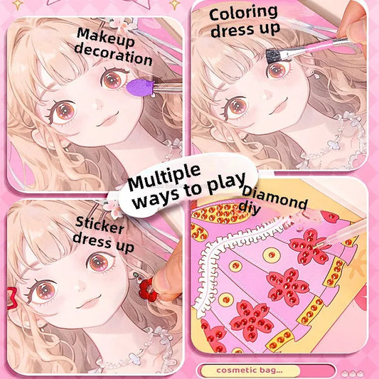 Princess DIY Makeup Coloring Art Set