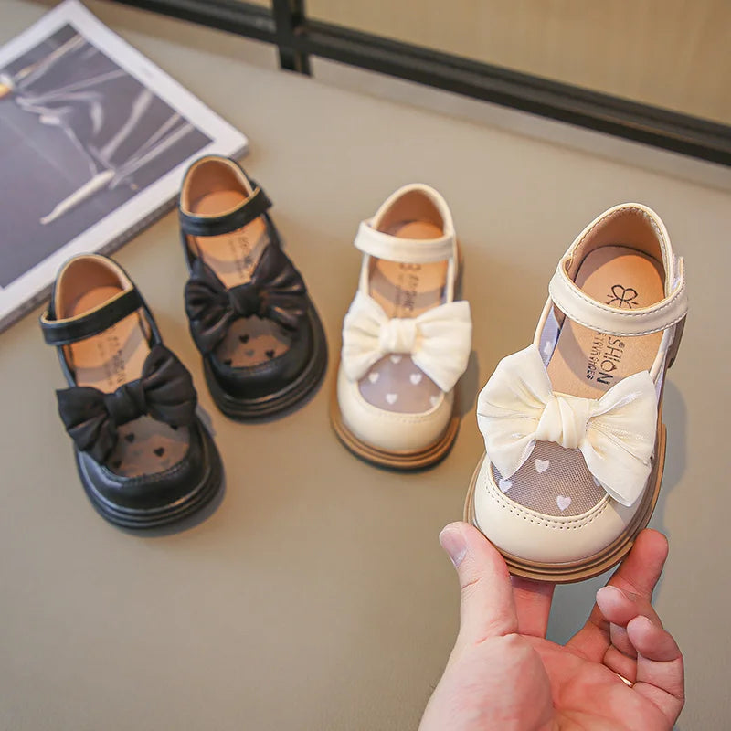 Girls Breathable Bow Round Toe Walking Sandals