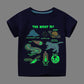 Boys Luminous Dinosaur T-Shirt - Cotton Animal Graphic Tee