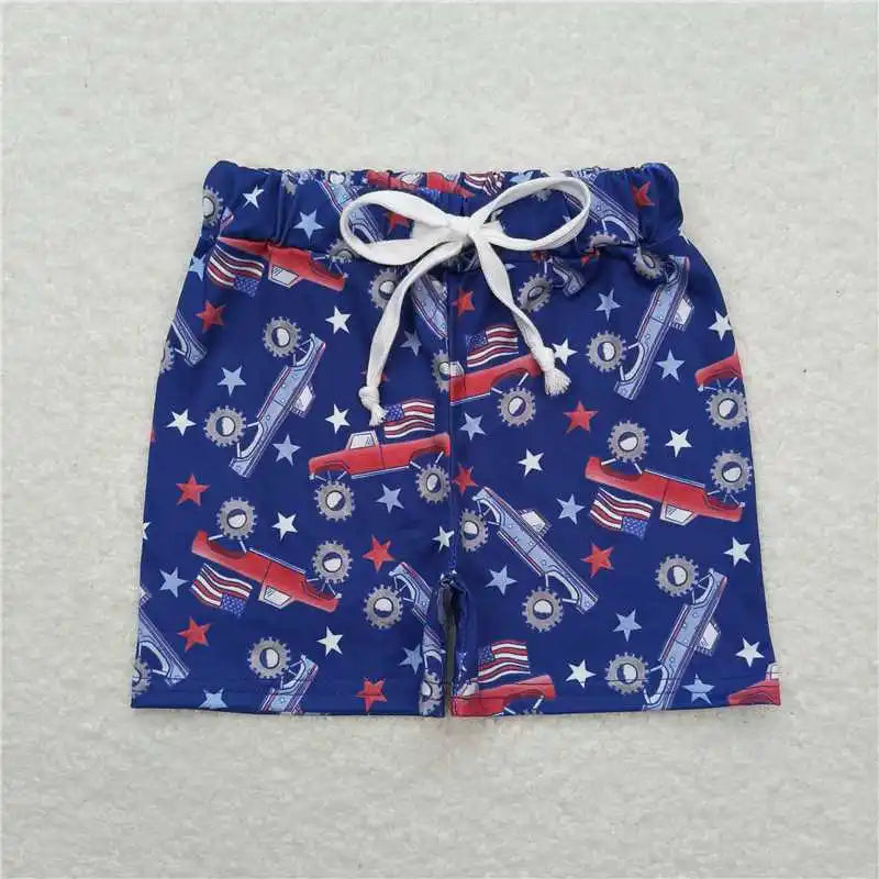 Toddler Boys Camo Pocket Shorts - Elastic Waist Summer Pant