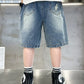Teen Boys Elastic Waist Shorts - Loose Calf-Length Beach Pant