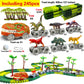 Dinosaur Flexible Race Track Set - Flash Light Car Educational Toy
