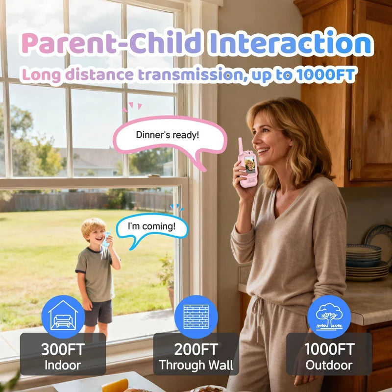Rechargeable Kids Video Walkie Talkie Set