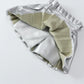 Girls High Waist Pleated PU Leather Mini Skirt