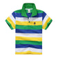 Boys Printed Polo Shirt - Cotton Blend Short Sleeve Lapel Top