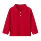 Kids Solid Color Polo Shirt Set - Short Sleeve Lapel Sports Top