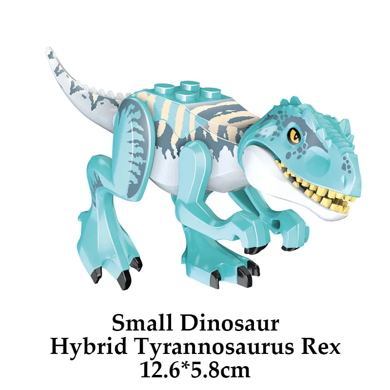 Jurassic Dinosaur Building Blocks Set - Raptor and T-Rex Figure Bricks