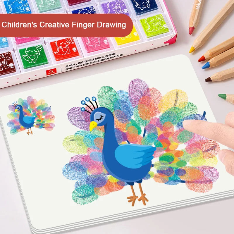Kids Fingerprint Ink Creative Drawing Game