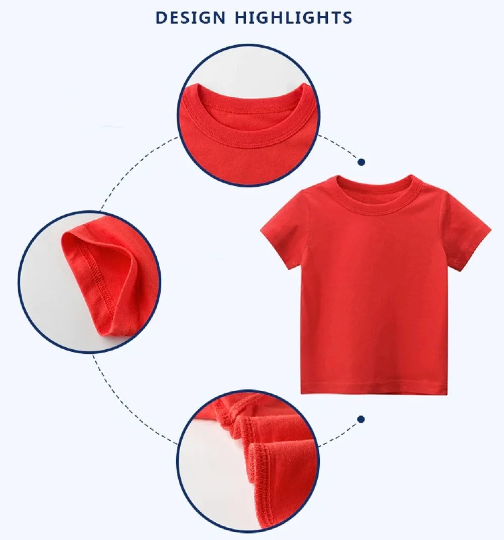 Kids Donut Graphic T-Shirt - Cotton Summer Short Sleeve Top
