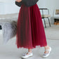 Girls Long Fluffy Tulle Ball Gown Pettiskirt